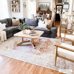 Rust Maayon Washable Rug - Ornate Home
