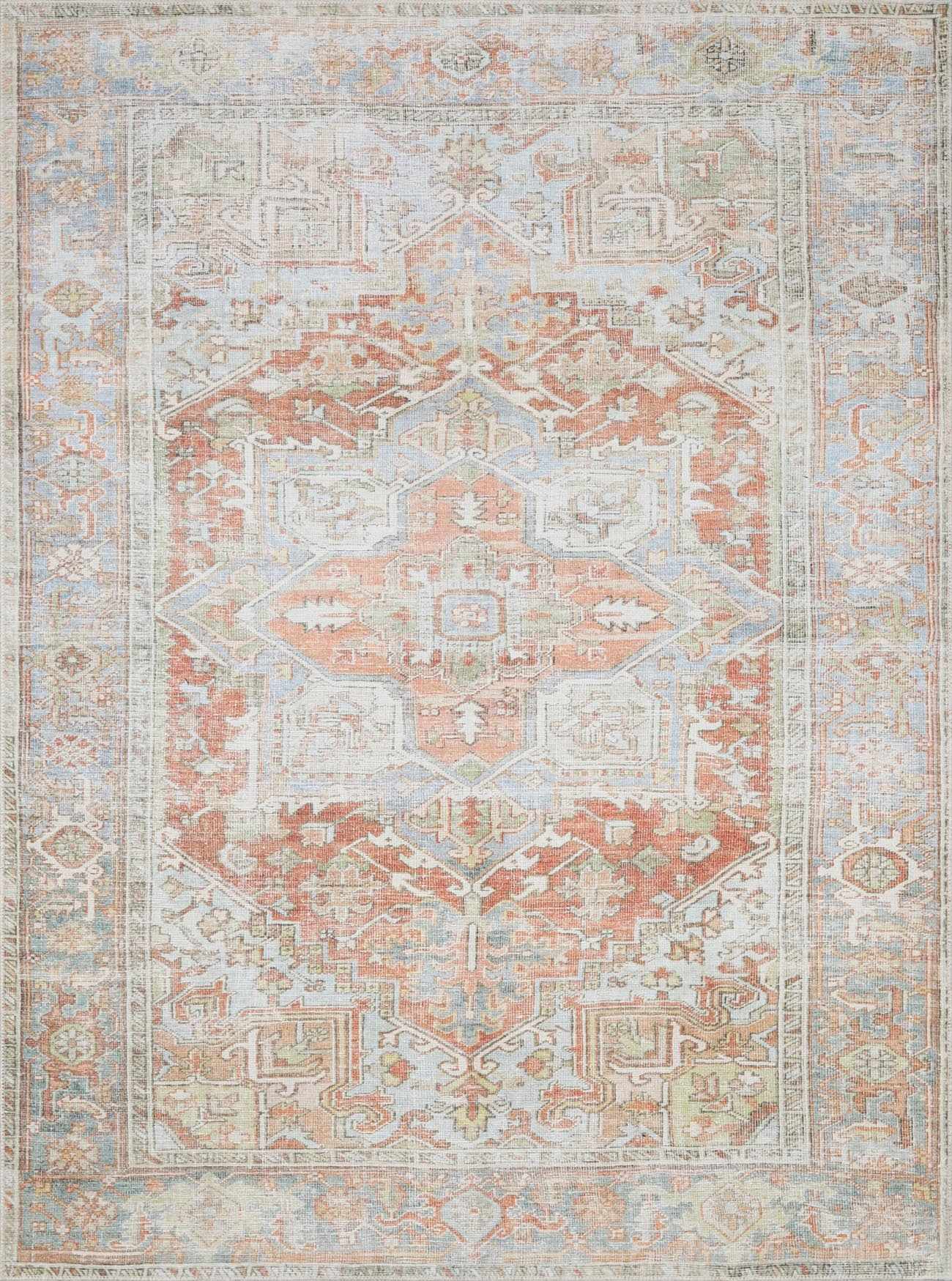 Rust Maayon Washable Rug - Ornate Home