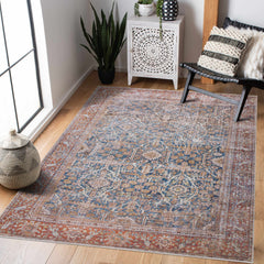 Rust Mair Traditional Washable Area Rug - Clearance - Ornate Home
