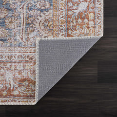 Rust Mair Traditional Washable Area Rug - Clearance - Ornate Home