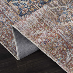 Rust Mair Traditional Washable Area Rug - Clearance - Ornate Home