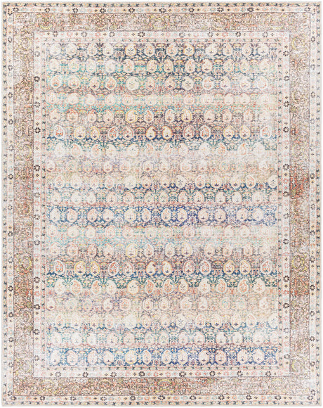 Rust Maligaya Distressed Washable Area Rug - Clearance - Ornate Home