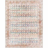 Rust Maligaya Distressed Washable Area Rug - Clearance - Ornate Home