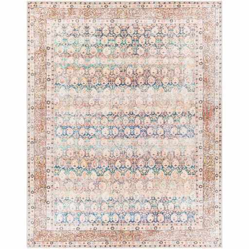 Rust Maligaya Distressed Washable Area Rug - Clearance - Ornate Home