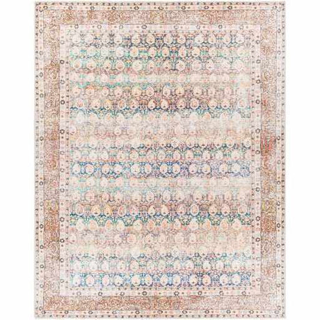 Rust Maligaya Distressed Washable Area Rug - Clearance - Ornate Home
