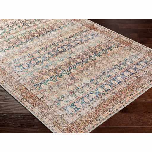 Rust Maligaya Distressed Washable Area Rug - Clearance - Ornate Home