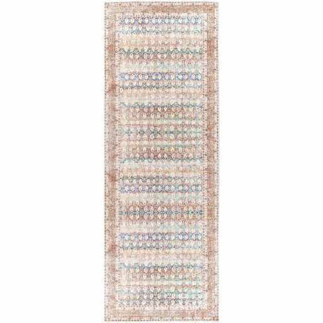 Rust Maligaya Distressed Washable Area Rug - Clearance - Ornate Home
