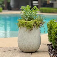 Rustic Ridge Off-White Outdoor Planter - Ornate Home