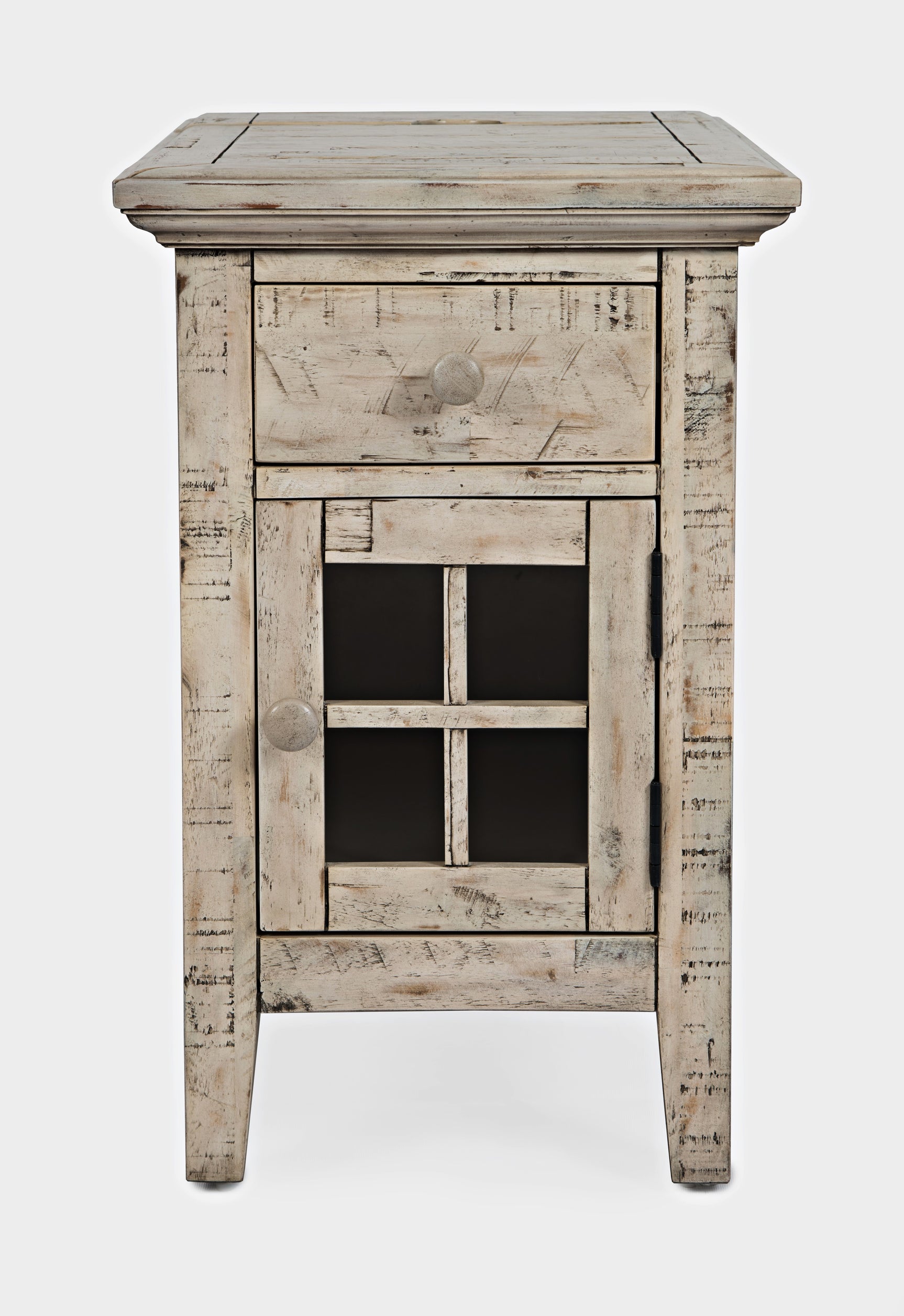 Rustic Scrimshaw Shores Power Chairside Table - Ornate Home