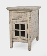 Rustic Scrimshaw Shores Power Chairside Table - Ornate Home