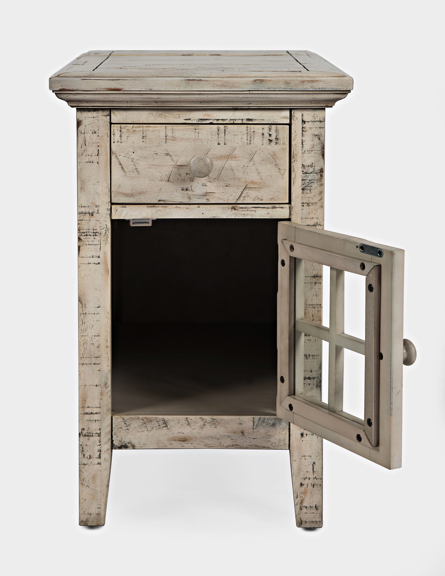 Rustic Scrimshaw Shores Power Chairside Table - Ornate Home