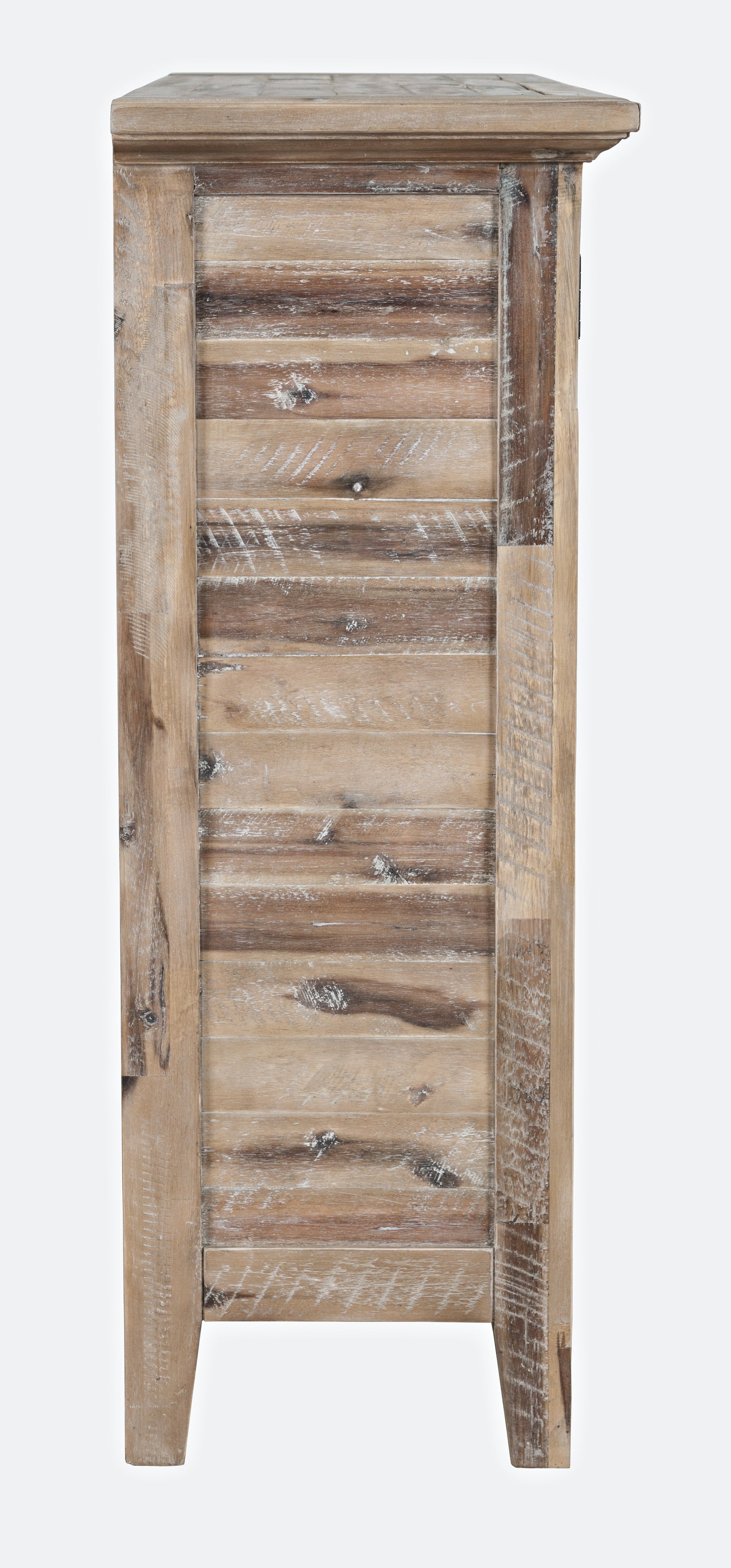 Rustic Shores Grey Wash 2 Door High Cabinet - Ornate Home