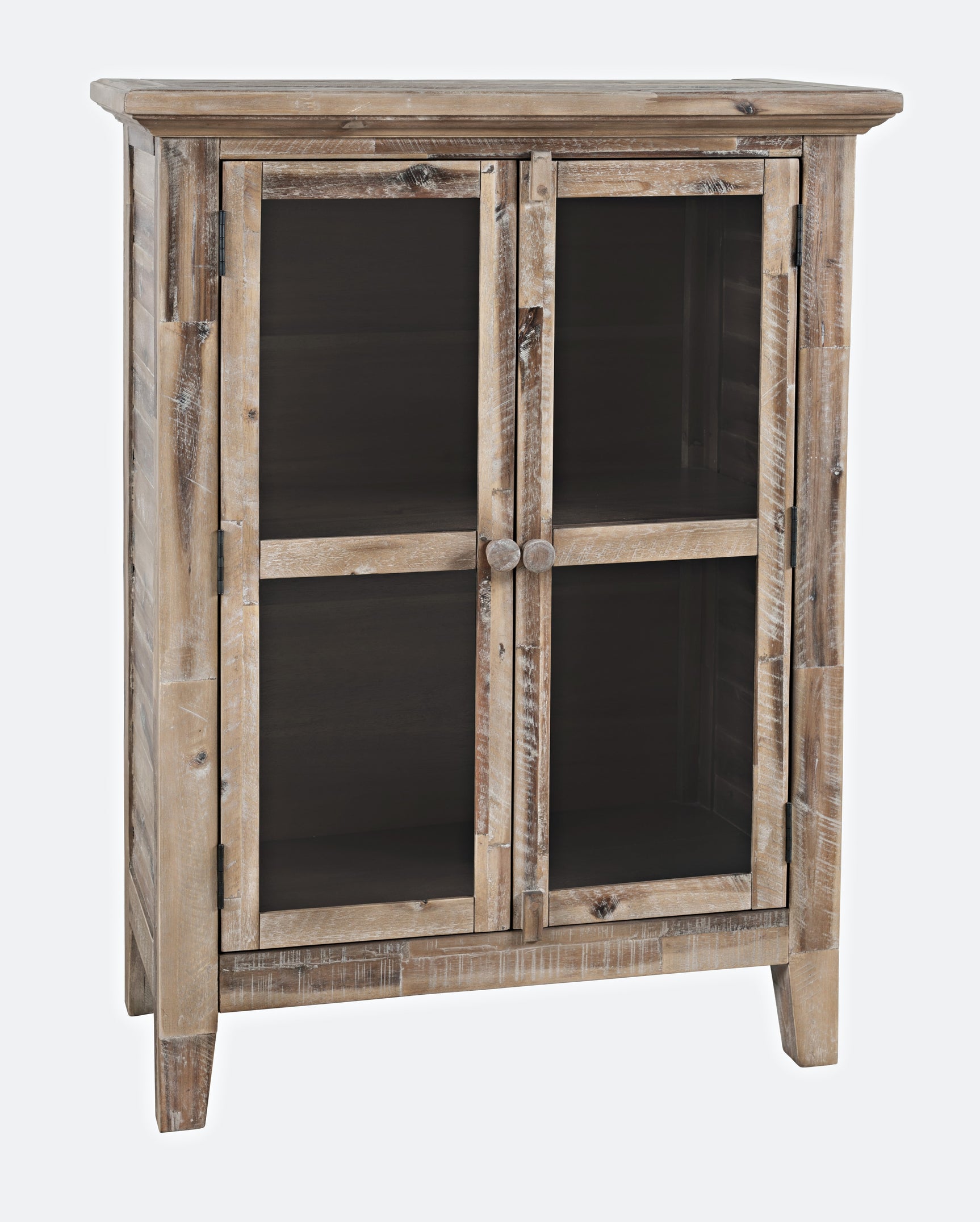 Rustic Shores Grey Wash 2 Door High Cabinet - Ornate Home