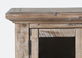 Rustic Shores Grey Wash 4 Door Accent Cabinet - Ornate Home