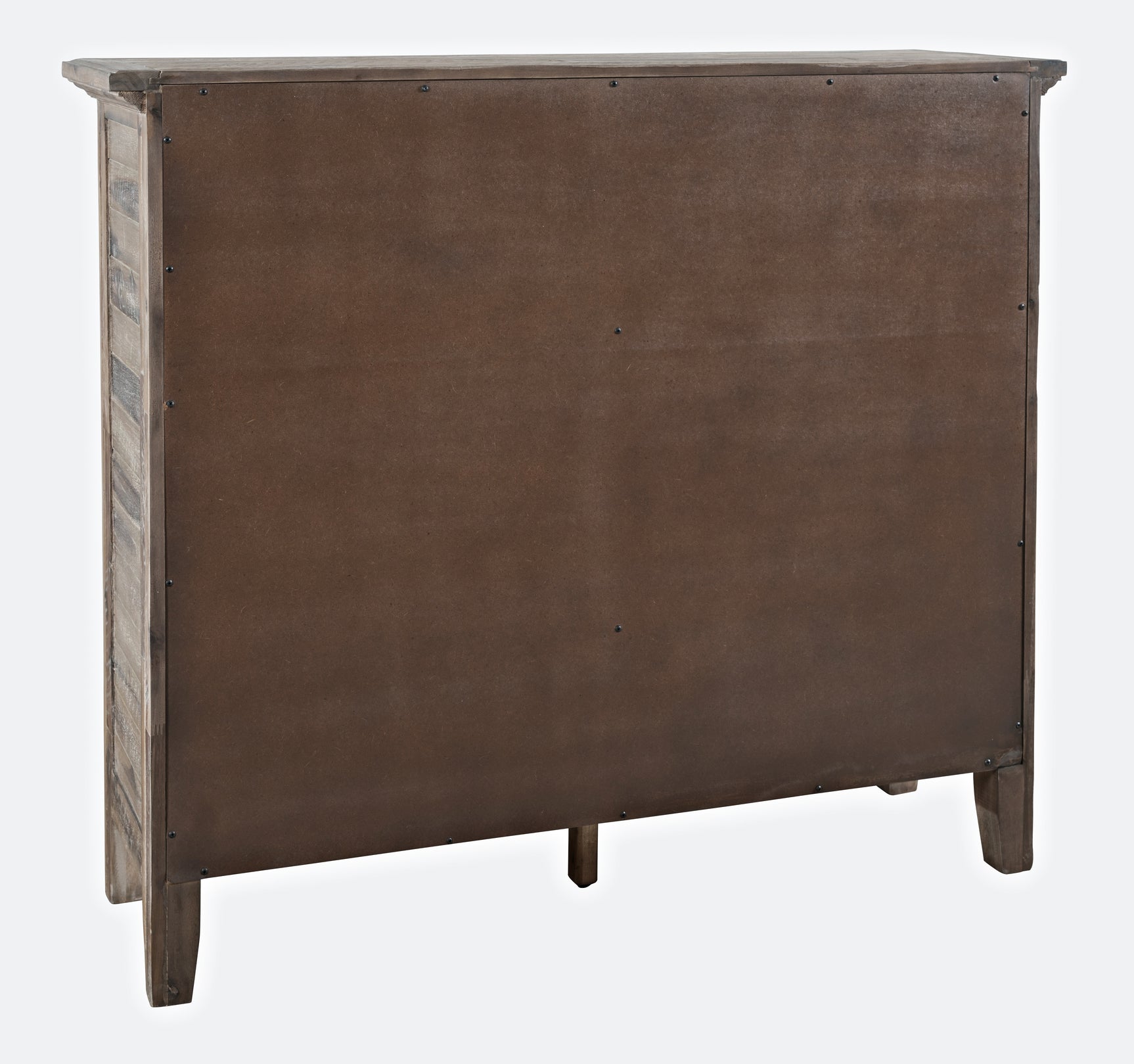 Rustic Shores Grey Wash 4 Door Accent Cabinet - Ornate Home