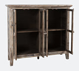 Rustic Shores Grey Wash 4 Door High Cabinet - Ornate Home