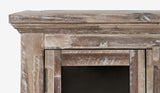 Rustic Shores Grey Wash 4 Door Low Cabinet - Ornate Home