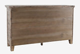 Rustic Shores Grey Wash 4 Door Low Cabinet - Ornate Home