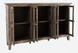 Rustic Shores Grey Wash 6 Door Accent Cabinet - Ornate Home