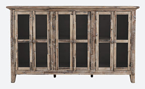 Rustic Shores Grey Wash 6 Door High Cabinet - Ornate Home