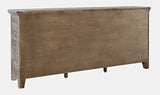 Rustic Shores Grey Wash 6 Door Low Accent Cabinet - Ornate Home