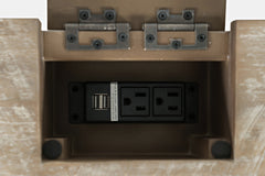 Rustic Shores Grey Wash Power Desk - Ornate Home
