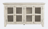 Rustic Shores Scrimshaw 4 Door Low Cabinet - Ornate Home