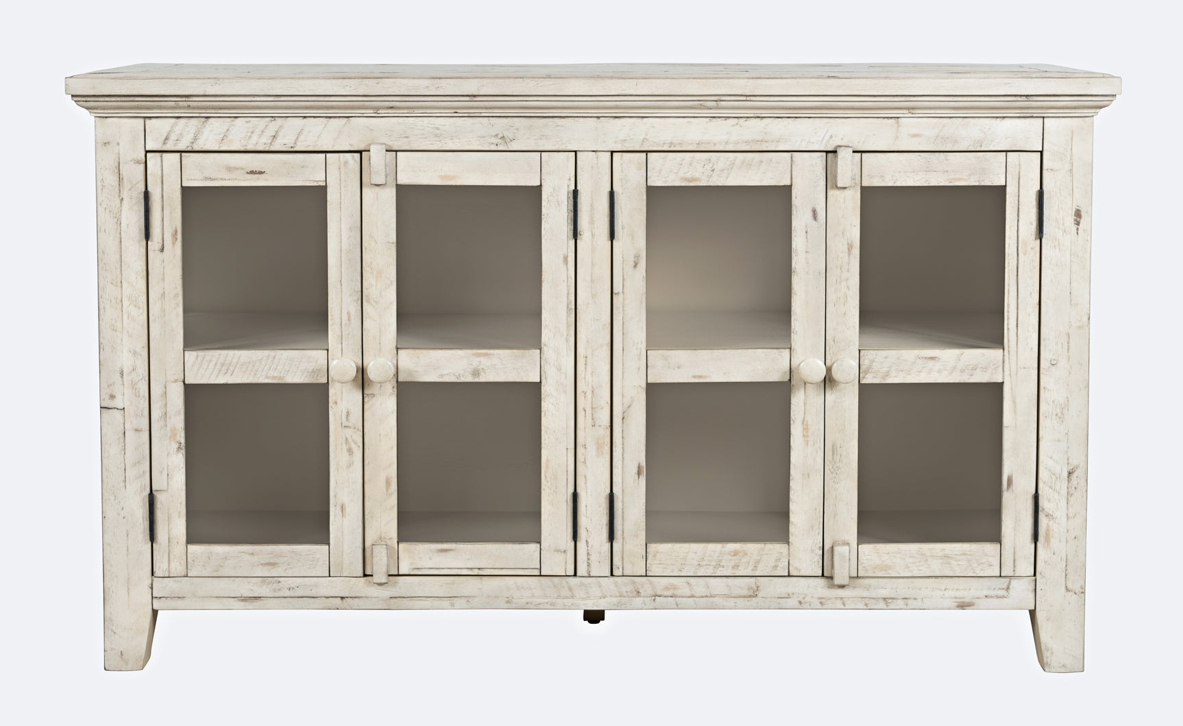 Rustic Shores Scrimshaw 4 Door Low Cabinet - Ornate Home