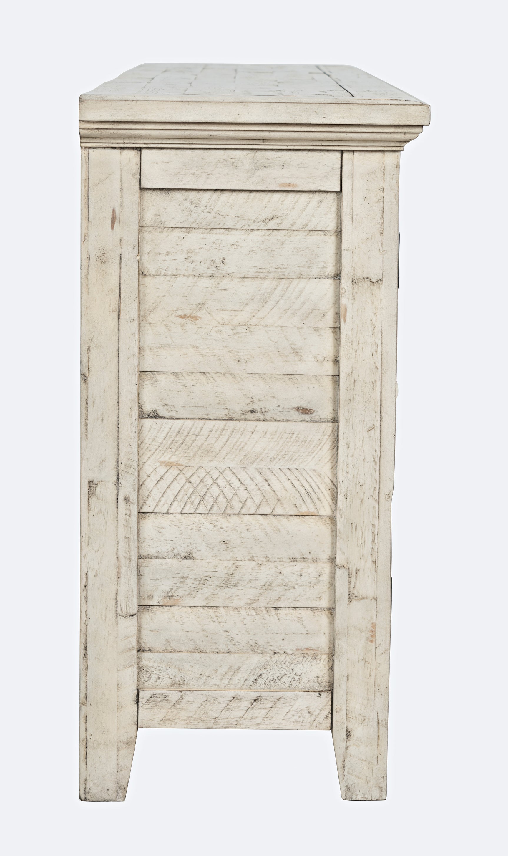 Rustic Shores Scrimshaw 4 Door Low Cabinet - Ornate Home