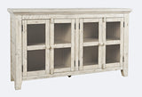 Rustic Shores Scrimshaw 4 Door Low Cabinet - Ornate Home