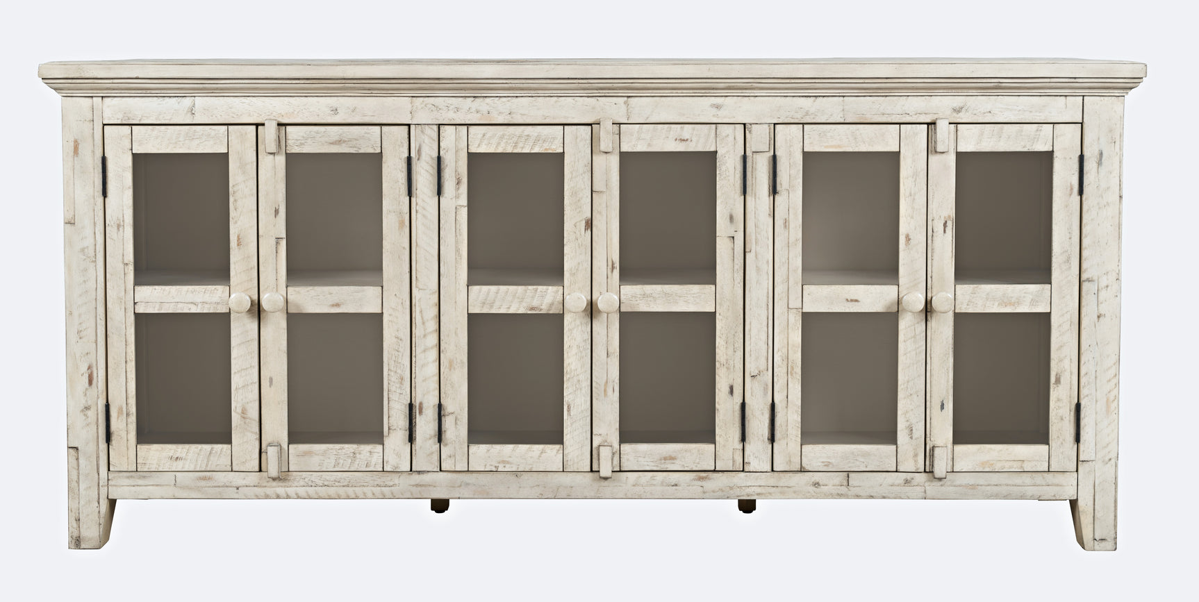 Rustic Shores Scrimshaw 6 Door Low Cabinet - Ornate Home
