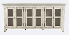 Rustic Shores Scrimshaw 6 Door Low Cabinet - Ornate Home