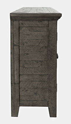 Rustic Shores Stone 6 Door Low Accent Cabinet - Ornate Home