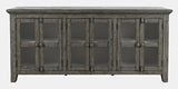 Rustic Shores Stone 6 Door Low Cabinet - Ornate Home