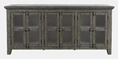 Rustic Shores Stone 6 Door Low Cabinet - Ornate Home