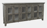Rustic Shores Stone 6 Door Low Cabinet - Ornate Home