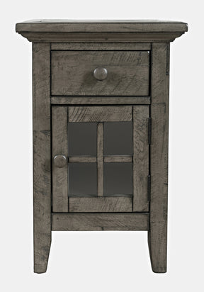 Rustic Shores Stone Power Chairside Table - Ornate Home