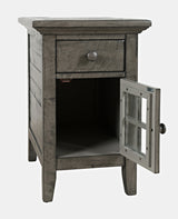 Rustic Shores Stone Power Chairside Table - Ornate Home