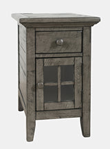 Rustic Shores Stone Power Chairside Table - Ornate Home