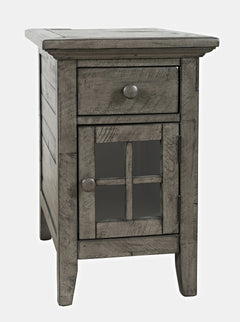 Rustic Shores Stone Power Chairside Table - Ornate Home