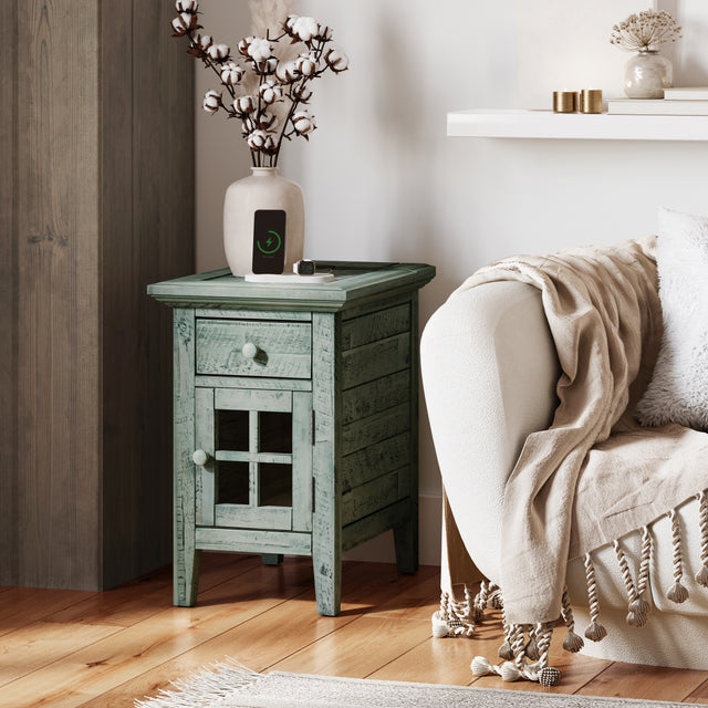 Rustic Shores Surfside Power Chairside Table - Ornate Home