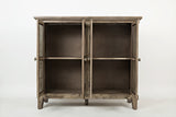 Rustic Shores Watch Hill Weathered Grey 4 Door Accent Cabinet - Ornate Home