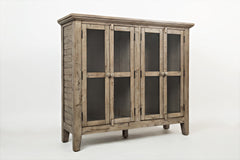 Rustic Shores Watch Hill Weathered Grey 4 Door Accent Cabinet - Ornate Home