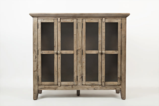 Rustic Shores Watch Hill Weathered Grey 4 Door High Cabinet - Ornate Home