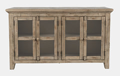 Rustic Shores Watch Hill Weathered Grey 4 Door Low Cabinet - Ornate Home