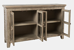 Rustic Shores Watch Hill Weathered Grey 4 Door Low Cabinet - Ornate Home