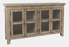 Rustic Shores Watch Hill Weathered Grey 4 Door Low Cabinet - Ornate Home