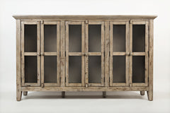 Rustic Shores Watch Hill Weathered Grey 6 Door High Cabinet - Ornate Home