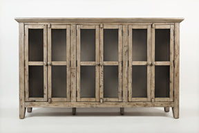 Rustic Shores Watch Hill Weathered Grey 6 Door High Cabinet - Ornate Home