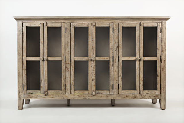Rustic Shores Watch Hill Weathered Grey 6 Door High Cabinet - Ornate Home